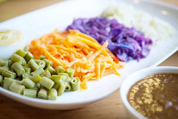 Vegetables salad, food for health concept — Stock Photo, Image