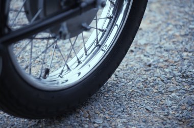 Vintage motosiklet ayrıntıları closeup, retro tarzı