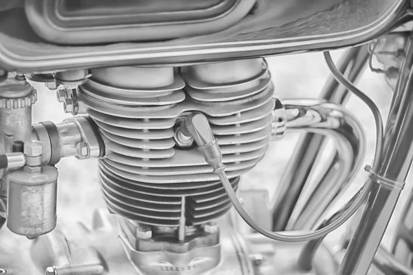 Vintage motorcykel Detaljer närbild — Stockfoto