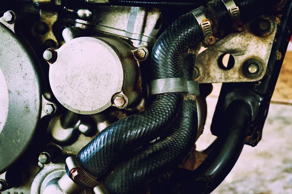 Close up view of  motorcycle engine — Stock Photo, Image