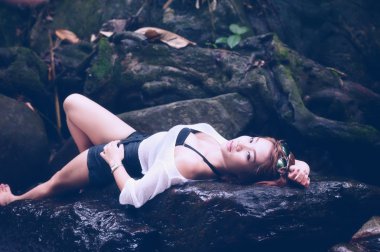 Asya seksi kız portresi