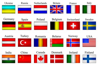 Dünyanın farklı ülkelerinin doğrudan bayrakları