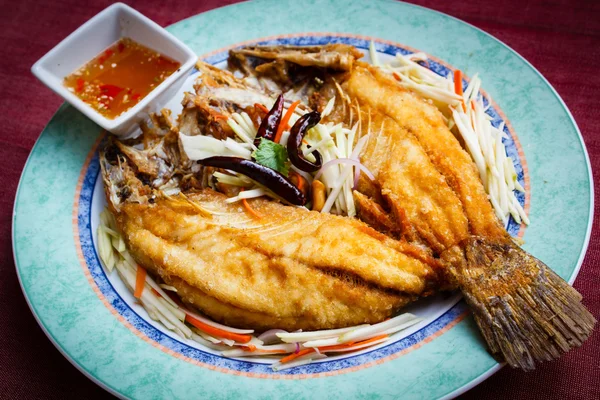 Parceiro frito, comida tailandesa de estrume . — Fotografia de Stock