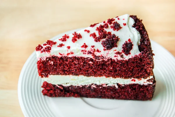Cake van het fluweel rood. — Stockfoto