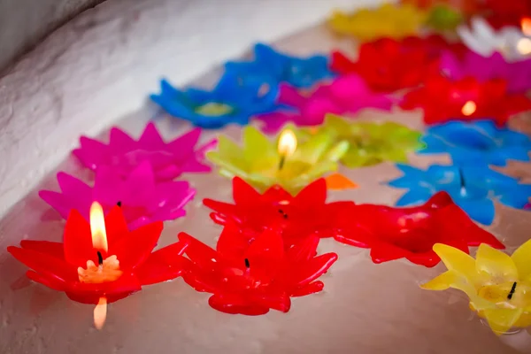 Candle in temple of Thailand. — Stock Photo, Image