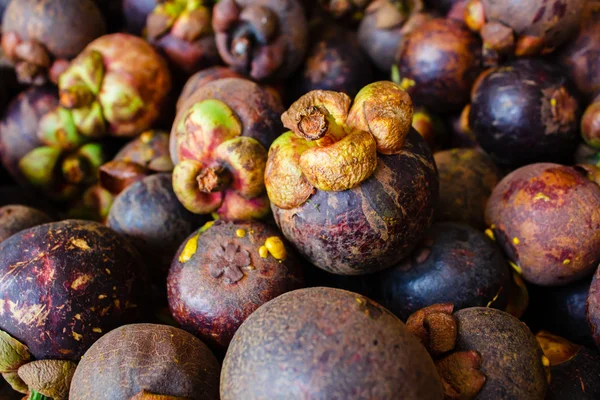 Mangosteen fruit op de markt — Stockfoto