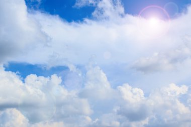 bulutlar ve gökyüzü.