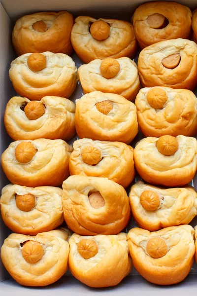 Brot mit Wurst. — Stockfoto