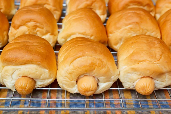 Brot mit Wurst. — Stockfoto