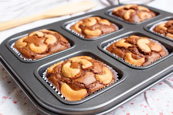 Brownie casero delicioso . — Foto de Stock