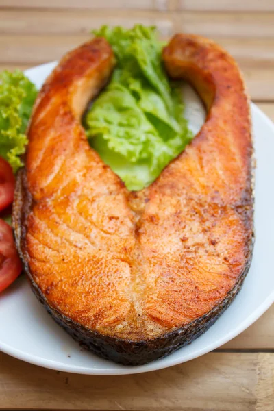 Salmon steak. — Stock Photo, Image