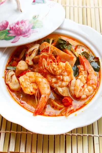 Tom Yum Goong, sopa picante con camarones . — Foto de Stock