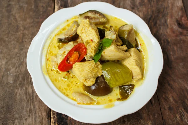 Green Chicken Curry, Cozinha tailandesa . — Fotografia de Stock