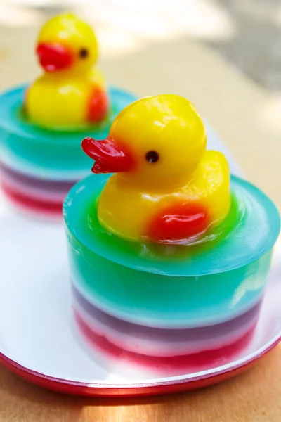 Buntes Gelee, thailändisches Dessert. — Stockfoto