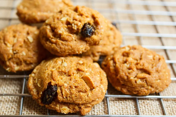 Biscuits aux raisins secs à l'avoine, maison . — Photo