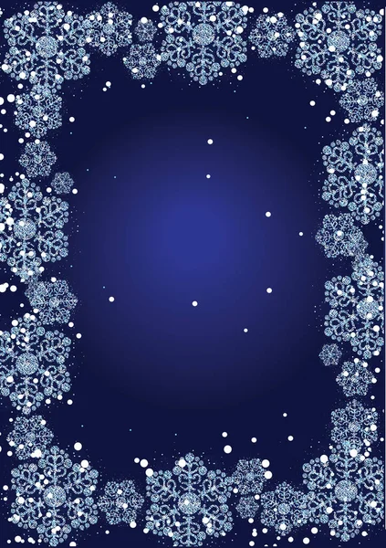 Płatki Śniegu Okrągłe Ramki Wielobarwne Ramki Niebieski Liliowy Piękne Okrągłe — Zdjęcie stockowe