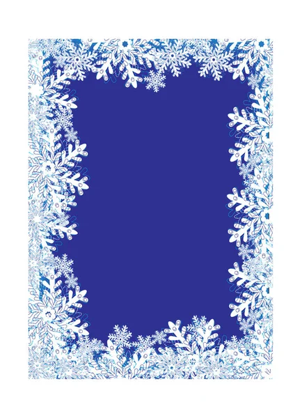 Снежинки Круглые Рамки Разноцветные Рамки Синие Сиреневые Красивые Круглые Рамки — стоковый вектор