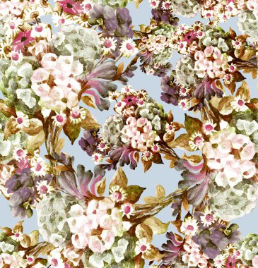 çiçek buketi seamless modeli