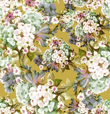 çiçek buketi seamless modeli