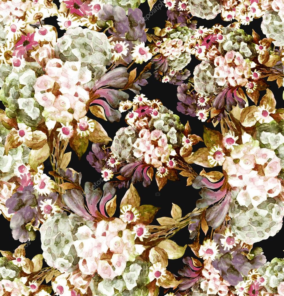 Flowers Bouquet seamless pattern