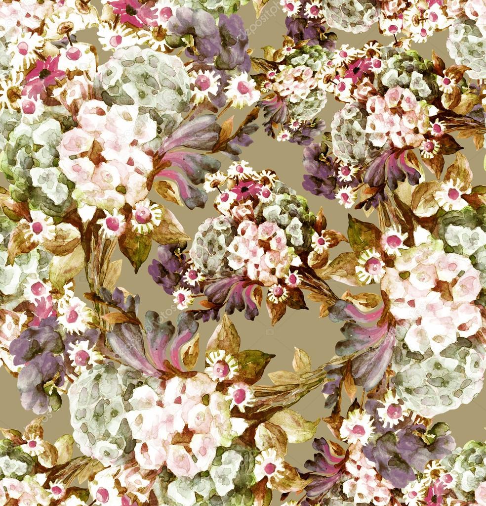 Flowers Bouquet seamless pattern