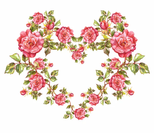 Çiçek kalp şeklinde çerçeve