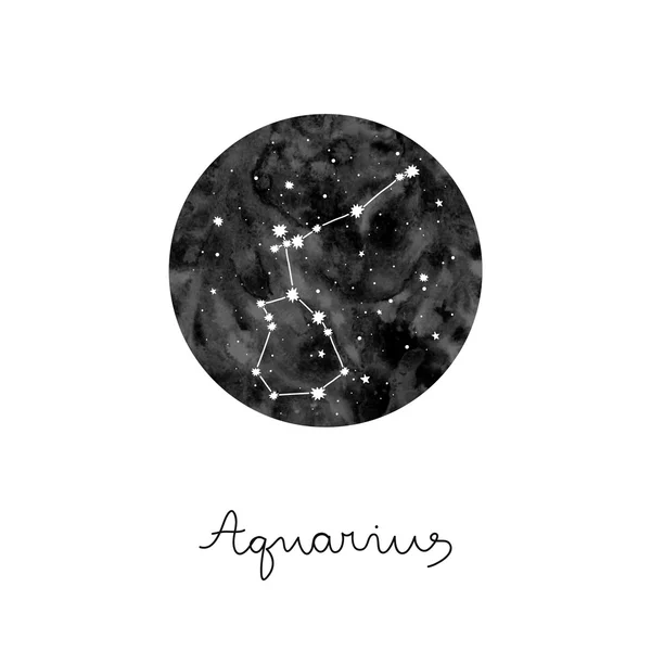 Ilustração vetorial com signo do zodíaco Aquarius Vetores De Bancos De Imagens