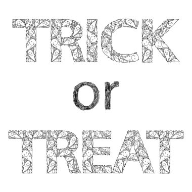 Vecor el çekilmiş Cadılar Bayramı kartpostal