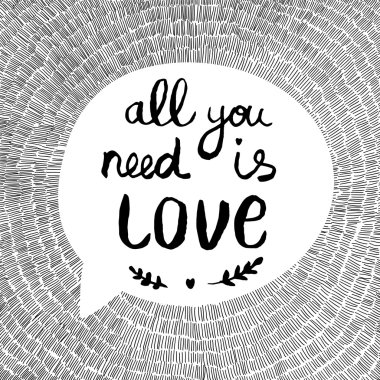 vektör çizim ile metin tüm sen lüzum Is Love