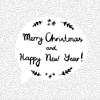 vektör çizim metin mutlu Noeller ve mutlu yeni yıl