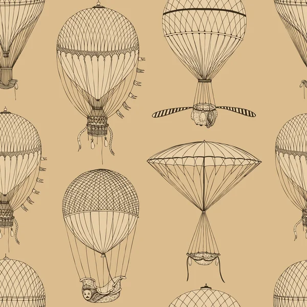 Patrón inconsútil vector con globos de aire — Archivo Imágenes Vectoriales