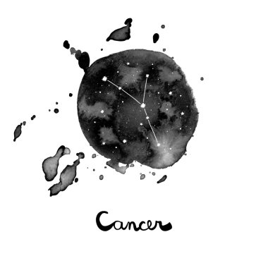 vektör çizim Zodyak işareti kanser ile