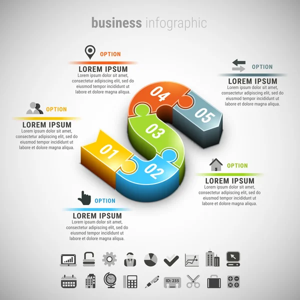 Infografik für kreative Unternehmen — Stockvektor