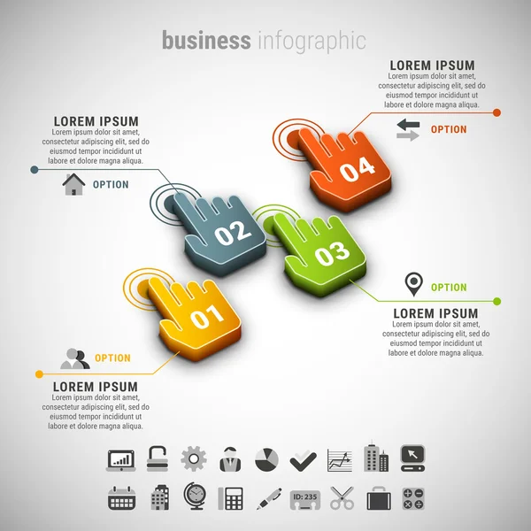 Infografik für kreative Unternehmen — Stockvektor