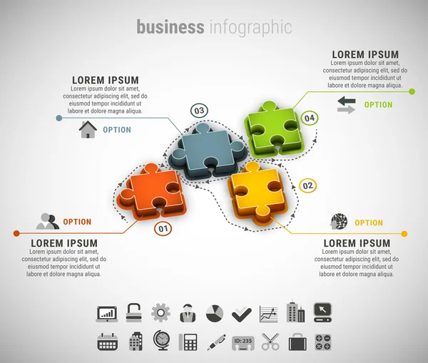 Infografik für kreative Unternehmen — Stockvektor