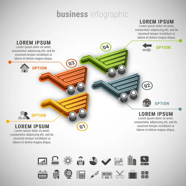 Infográfico de negócios criativos — Vetor de Stock