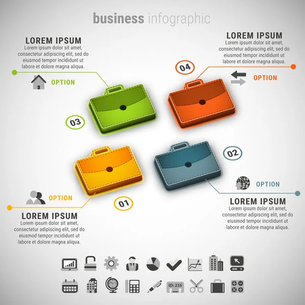 Infografica creativa aziendale — Vettoriale Stock