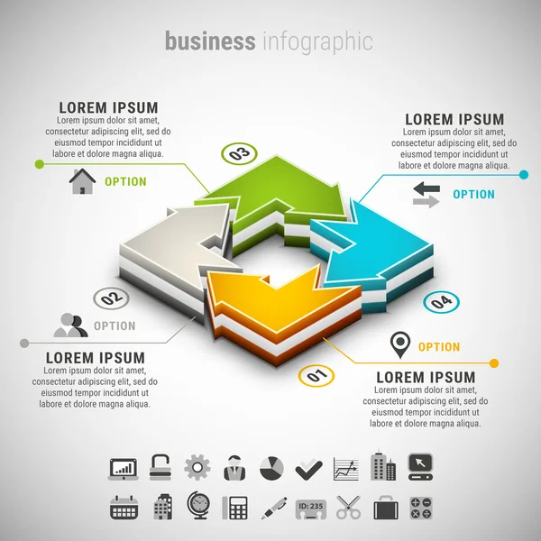 Kreativní obchodní infographic — Stockový vektor