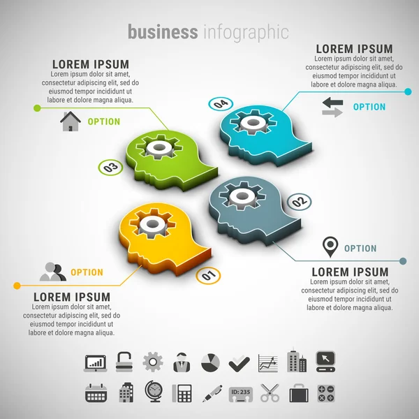 Infográfico de negócios criativos —  Vetores de Stock