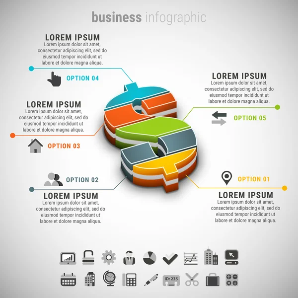 Infografik für kreative Unternehmen — Stockvektor