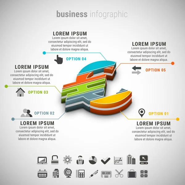 Infografik für kreative Unternehmen — Stockvektor