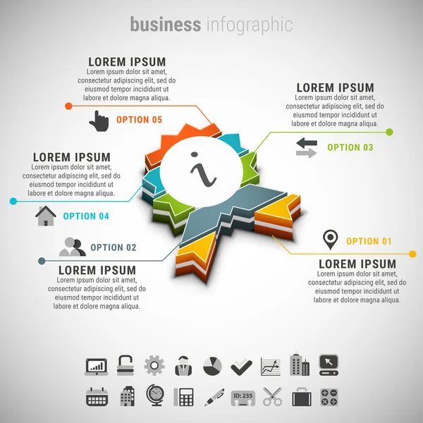 Infográfico de negócios criativos — Vetor de Stock