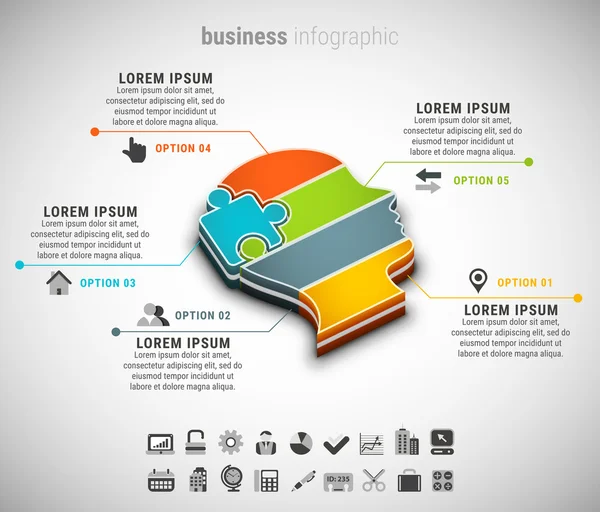 Infografik für kreative Unternehmen — Stockvektor