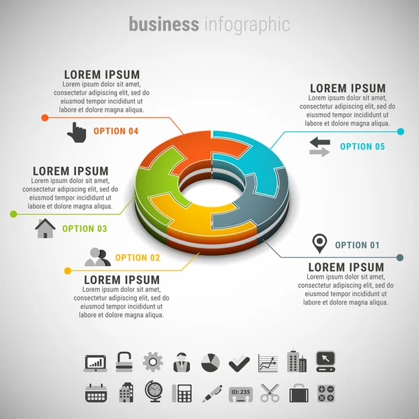 Infográfico de negócios criativos — Vetor de Stock