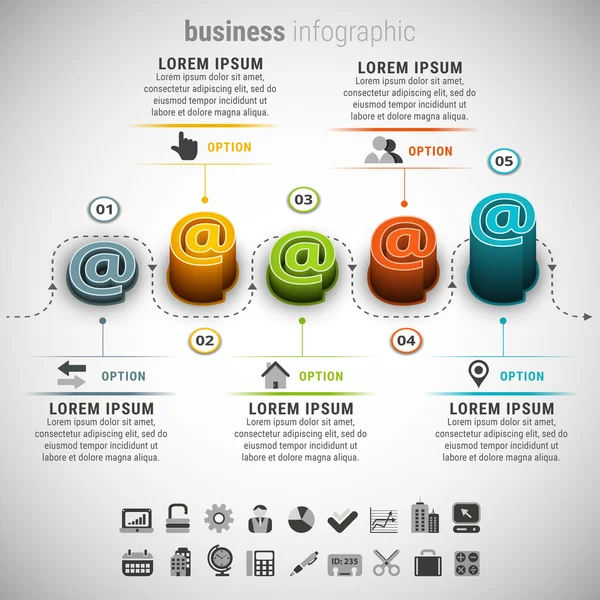 Infografía empresarial creativa — Vector de stock