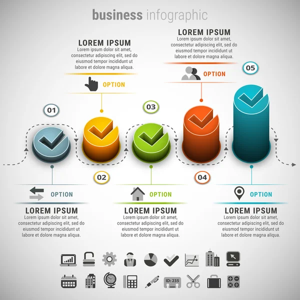 Infografía empresarial creativa — Vector de stock