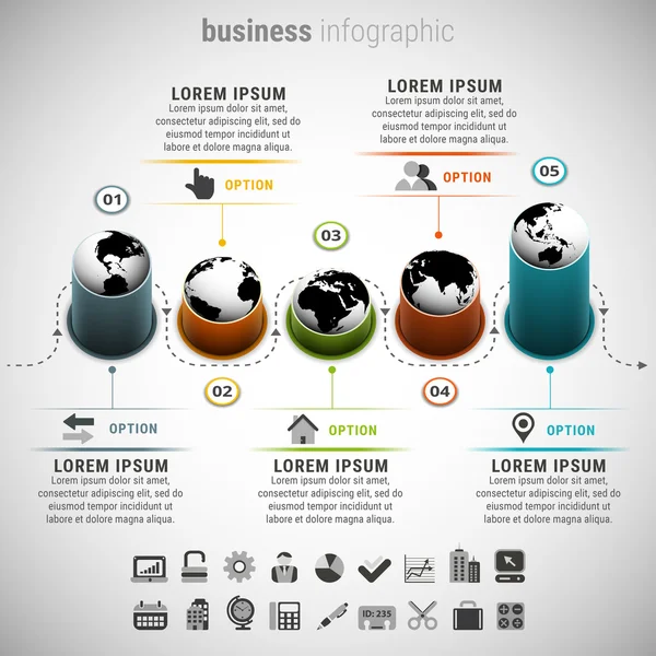 Infografik für kreative Unternehmen — Stockvektor