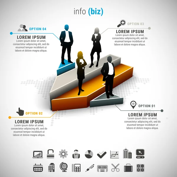 Δημιουργική επιχειρηματική infographic — Διανυσματικό Αρχείο