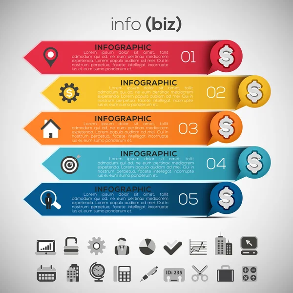 Infografica creativa aziendale — Vettoriale Stock