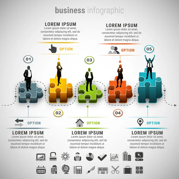 Infografía empresarial creativa — Vector de stock
